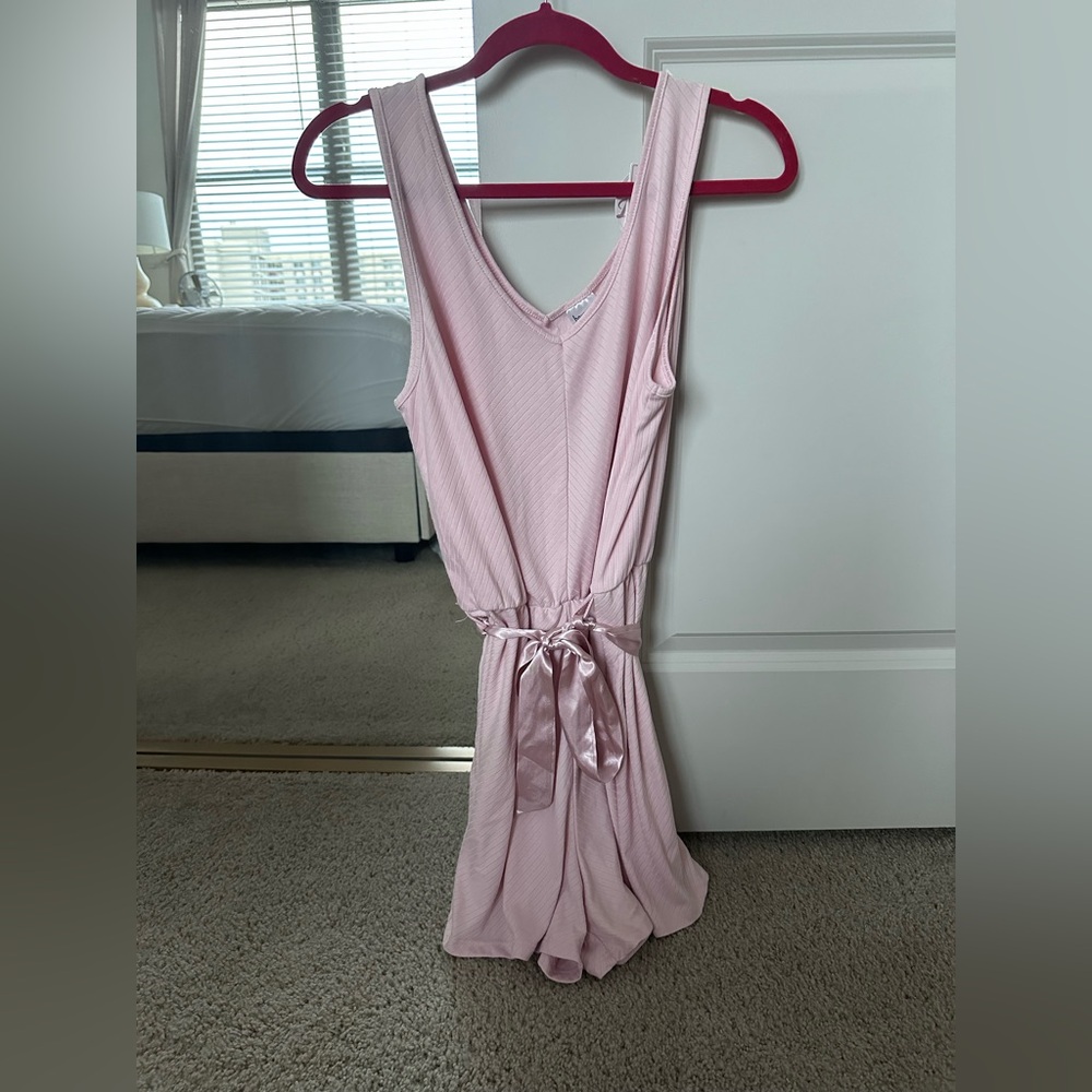 Be yourself Belted V-neck Lounge Romper NWT